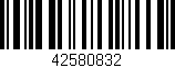 Código de barras (EAN, GTIN, SKU, ISBN): '42580832'