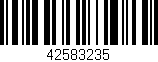 Código de barras (EAN, GTIN, SKU, ISBN): '42583235'