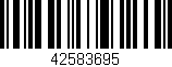 Código de barras (EAN, GTIN, SKU, ISBN): '42583695'