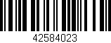 Código de barras (EAN, GTIN, SKU, ISBN): '42584023'