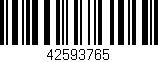 Código de barras (EAN, GTIN, SKU, ISBN): '42593765'