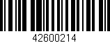 Código de barras (EAN, GTIN, SKU, ISBN): '42600214'