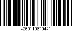 Código de barras (EAN, GTIN, SKU, ISBN): '4260118670441'