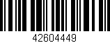 Código de barras (EAN, GTIN, SKU, ISBN): '42604449'