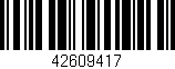 Código de barras (EAN, GTIN, SKU, ISBN): '42609417'