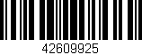 Código de barras (EAN, GTIN, SKU, ISBN): '42609925'