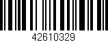 Código de barras (EAN, GTIN, SKU, ISBN): '42610329'
