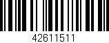 Código de barras (EAN, GTIN, SKU, ISBN): '42611511'