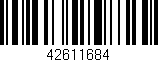 Código de barras (EAN, GTIN, SKU, ISBN): '42611684'