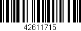 Código de barras (EAN, GTIN, SKU, ISBN): '42611715'