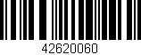 Código de barras (EAN, GTIN, SKU, ISBN): '42620060'