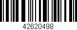 Código de barras (EAN, GTIN, SKU, ISBN): '42620498'
