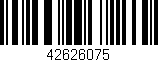Código de barras (EAN, GTIN, SKU, ISBN): '42626075'