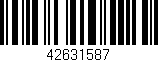 Código de barras (EAN, GTIN, SKU, ISBN): '42631587'