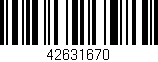 Código de barras (EAN, GTIN, SKU, ISBN): '42631670'