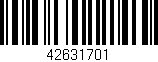 Código de barras (EAN, GTIN, SKU, ISBN): '42631701'