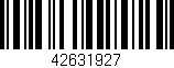 Código de barras (EAN, GTIN, SKU, ISBN): '42631927'