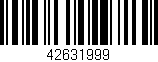 Código de barras (EAN, GTIN, SKU, ISBN): '42631999'