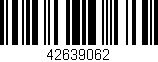 Código de barras (EAN, GTIN, SKU, ISBN): '42639062'