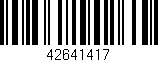 Código de barras (EAN, GTIN, SKU, ISBN): '42641417'