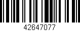Código de barras (EAN, GTIN, SKU, ISBN): '42647077'