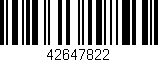 Código de barras (EAN, GTIN, SKU, ISBN): '42647822'