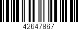 Código de barras (EAN, GTIN, SKU, ISBN): '42647867'
