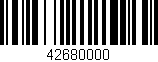 Código de barras (EAN, GTIN, SKU, ISBN): '42680000'