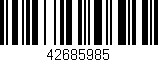 Código de barras (EAN, GTIN, SKU, ISBN): '42685985'