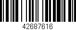 Código de barras (EAN, GTIN, SKU, ISBN): '42687616'