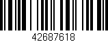 Código de barras (EAN, GTIN, SKU, ISBN): '42687618'