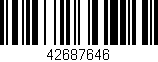 Código de barras (EAN, GTIN, SKU, ISBN): '42687646'