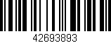 Código de barras (EAN, GTIN, SKU, ISBN): '42693893'