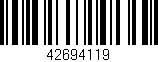 Código de barras (EAN, GTIN, SKU, ISBN): '42694119'