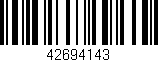 Código de barras (EAN, GTIN, SKU, ISBN): '42694143'