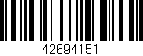 Código de barras (EAN, GTIN, SKU, ISBN): '42694151'