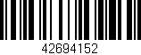 Código de barras (EAN, GTIN, SKU, ISBN): '42694152'