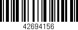 Código de barras (EAN, GTIN, SKU, ISBN): '42694156'