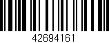 Código de barras (EAN, GTIN, SKU, ISBN): '42694161'