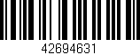 Código de barras (EAN, GTIN, SKU, ISBN): '42694631'