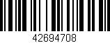 Código de barras (EAN, GTIN, SKU, ISBN): '42694708'