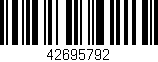 Código de barras (EAN, GTIN, SKU, ISBN): '42695792'