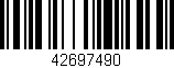 Código de barras (EAN, GTIN, SKU, ISBN): '42697490'