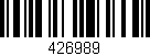 Código de barras (EAN, GTIN, SKU, ISBN): '426989'