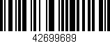 Código de barras (EAN, GTIN, SKU, ISBN): '42699689'