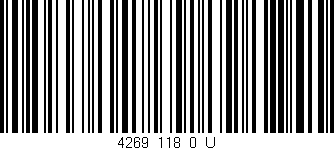 Código de barras (EAN, GTIN, SKU, ISBN): '4269_118_0_U'