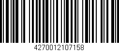 Código de barras (EAN, GTIN, SKU, ISBN): '4270012107158'