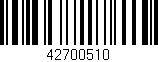 Código de barras (EAN, GTIN, SKU, ISBN): '42700510'