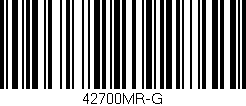 Código de barras (EAN, GTIN, SKU, ISBN): '42700MR-G'