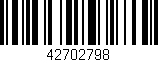Código de barras (EAN, GTIN, SKU, ISBN): '42702798'
